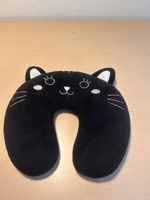 Kinder-Reisekissen Nackenkissen Katze schwarz guter Zustand