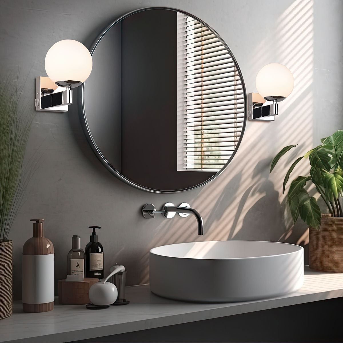 Lampade: Bad Wandleuchte, Kugel, Glas, Weiss – Nuovo (secondo la descrizione) da Kreuzlingen venduto da Smart-Light 1