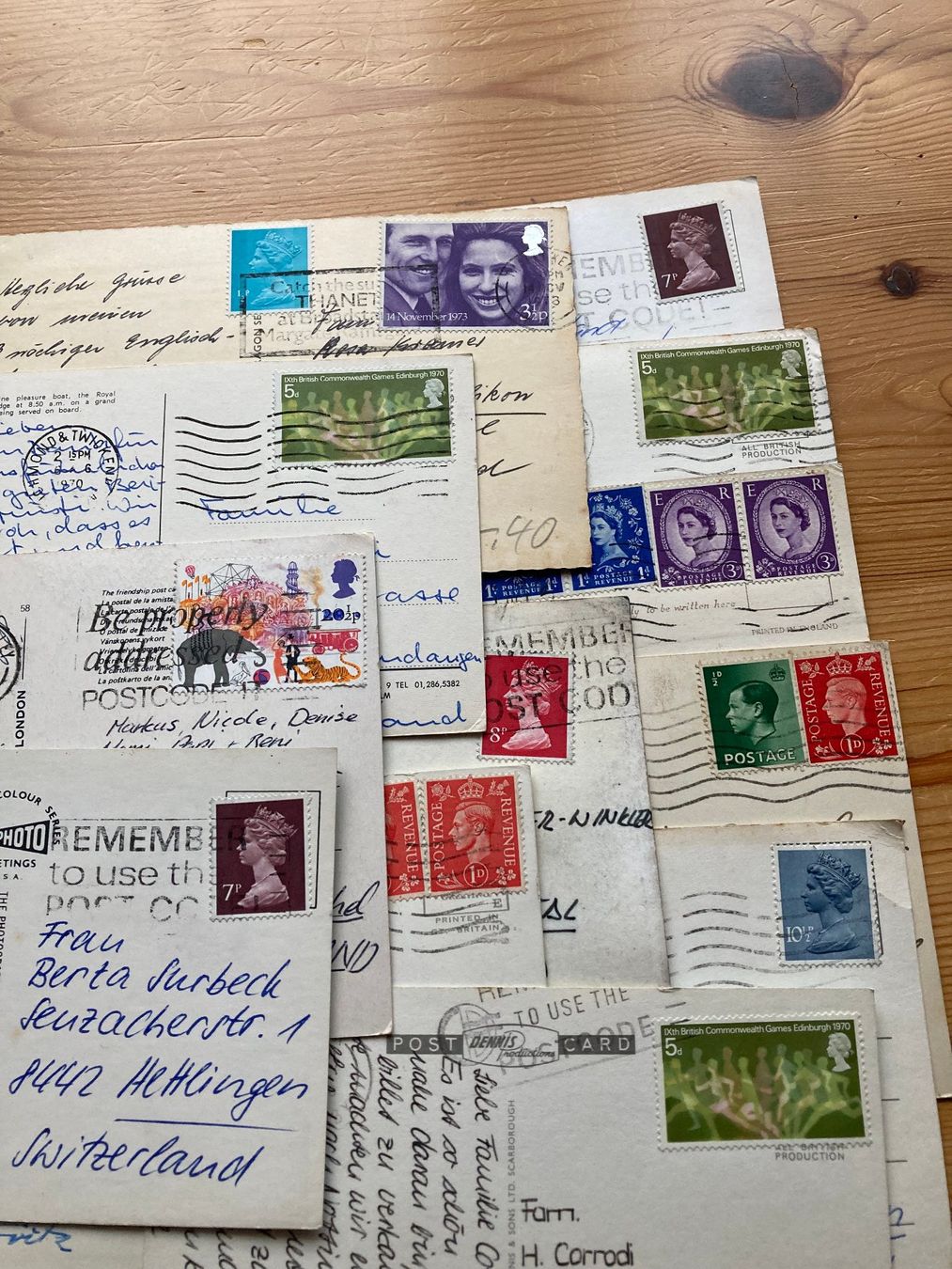 Ansichtskarten: England - 12 AK ab 1938 – Gebraucht aus Oberuzwil von Henri09 1