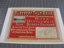 EBT Werbeplakat der Burgdorf Thun Bahn, Emmental Burgdorf Th
