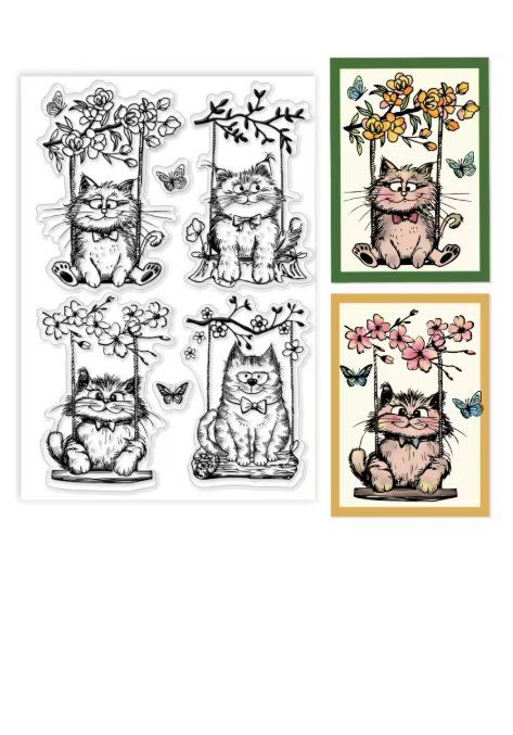 Timbri: Neues Set Motivstempel Katzen / Büsi – Nuovo e nell'imballaggio originale da Effretikon venduto da wenuss 2