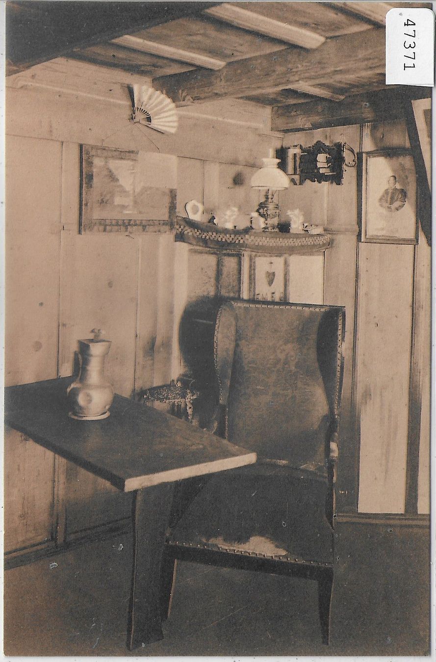 Cartoline postali: Bourg-St-Pierre - La table et fauteuil de Napoleon – Usato da Ettingen venduto da Kartenplanet