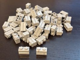 100x Lego 1x2 Mausersteine hellgrau (masonry brick, msg) NEU