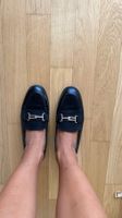 Loafer Schuhe Schwarz mit goldenem Detail Grösse 37
