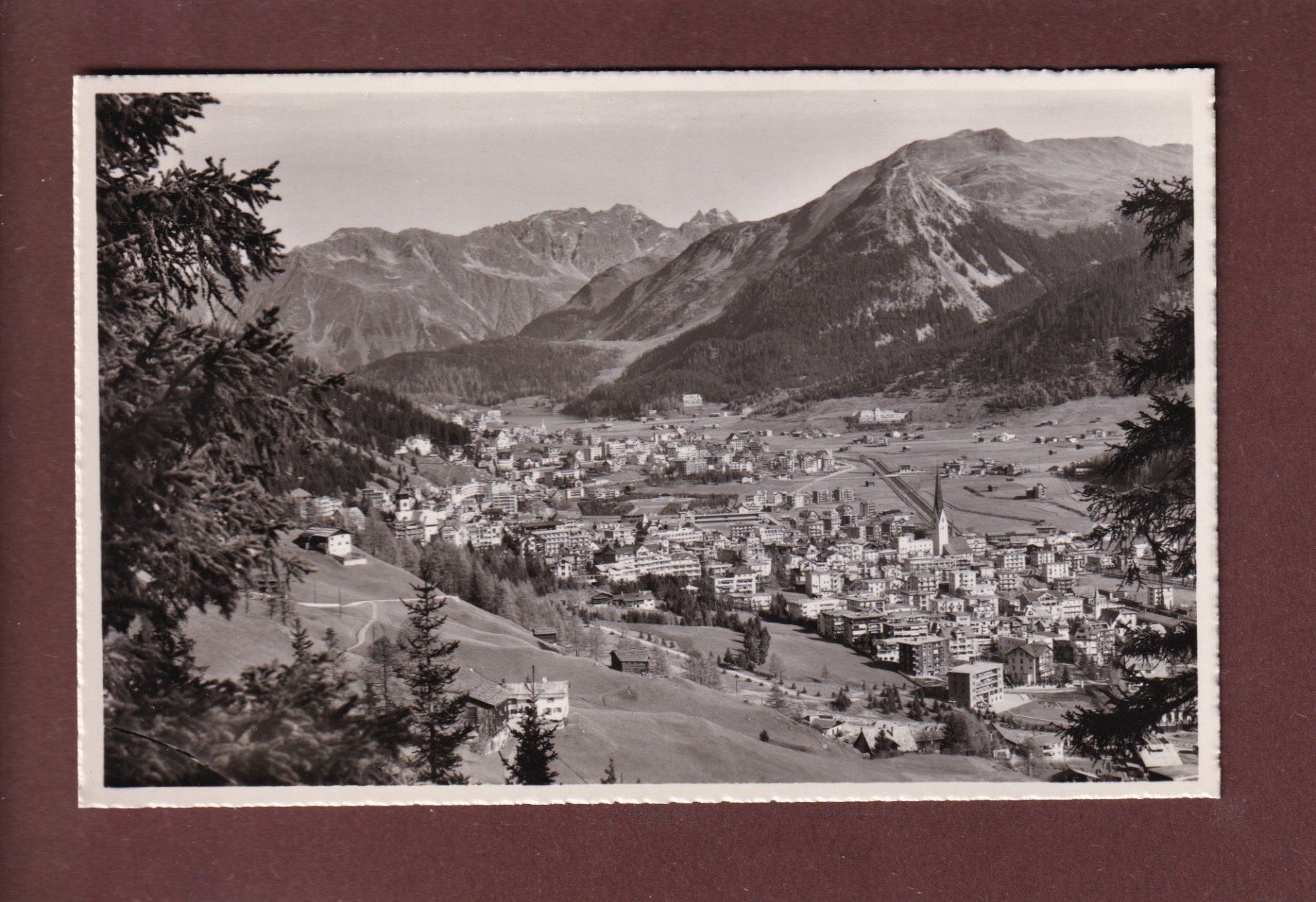 Cartoline postali: DAVOS - 1955 – Usato da Pully venduto da nicecards