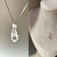 925 Silber Edelstein Anhänger glasklar aus Madagaskar