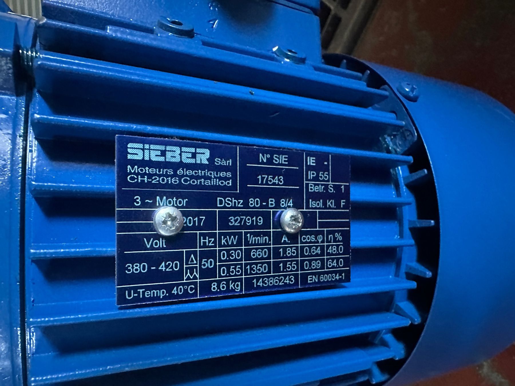 Motori: Moteur triphasé 500W – Usato da LeLocle venduto da Den095 1