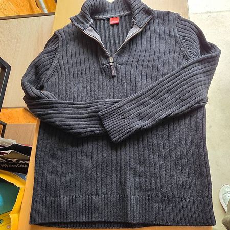 Pull noir coton XL s.Olivier