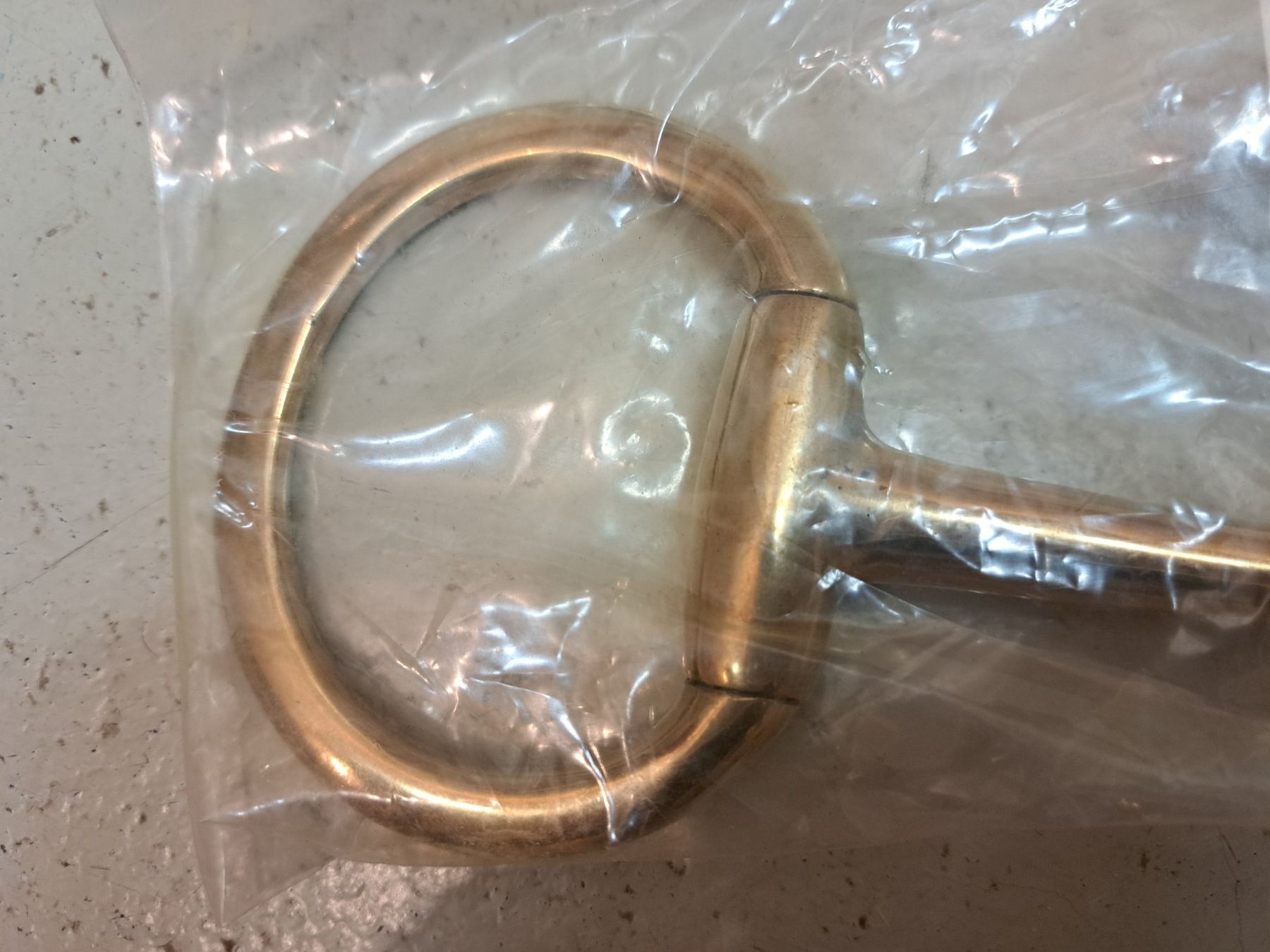 Briglie & Cavezze: Olivenkopftrense, einfach gebrochen, 14.5 cm, goldfarben – Nuovo e nell'imballaggio originale da Winikon venduto da nic_2kjk 1