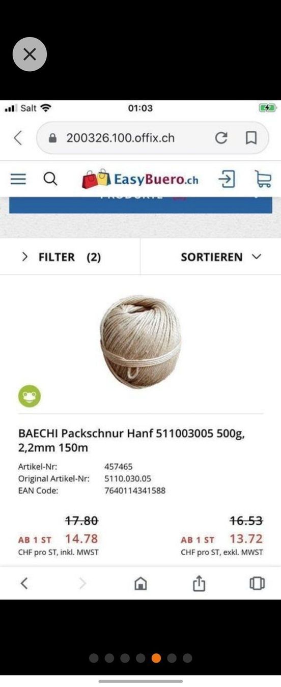 Mamutec Attrezzatura da arrampicata: Mamutec Schnur 3 Stück – Nuovo e nell'imballaggio originale da St. Gallen venduto da Nummer9 2
