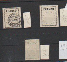 Tutti i francobolli: Franco  1 * + 1 gest. + 2 ** – Usato da Lausanne venduto da Whorvath