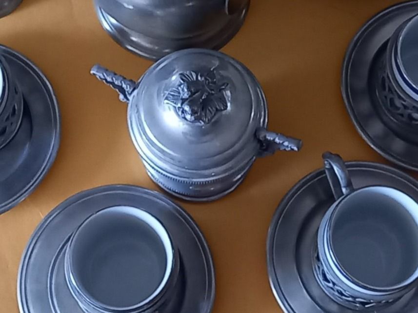 Set di piatti: Zinn kaffe  tee Set – Nuovo e nell'imballaggio originale da Greifensee venduto da YMCA1943 4