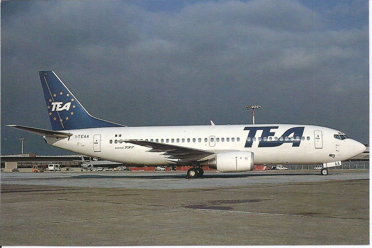 Cartes postales: TEA Italia B737-3M8 I-TEAA – Neuf avec emballage d'origine à Thun par Abigboss