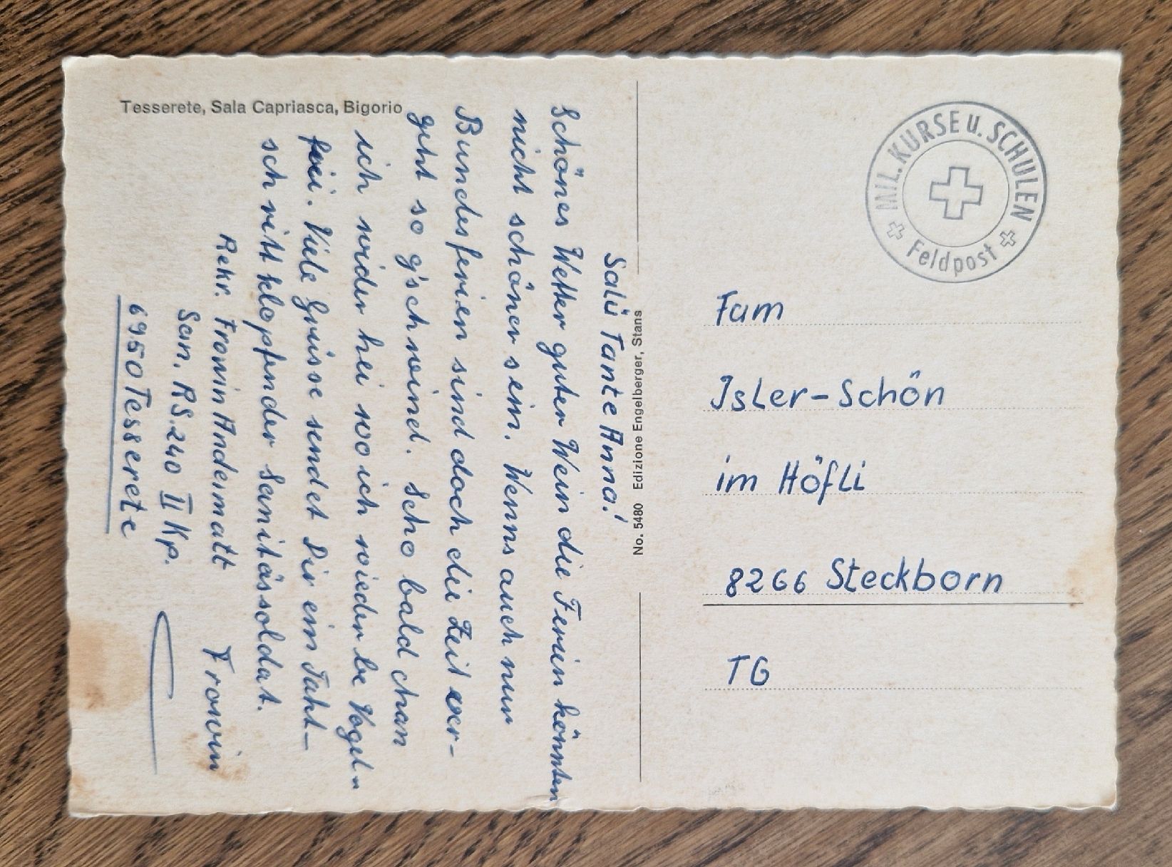 Cartes postales: Tesserete, Feldpost RS – D'occasion à Ebikon par Donar50 1
