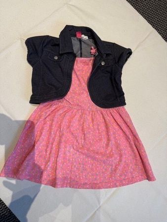Süesses Sommerkleid mit Jeansjäckli, Grösse 92, Top Zustand!