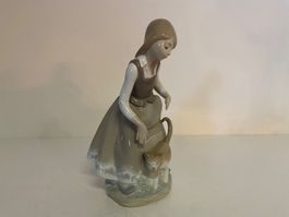Lladro Porzellanfigur Mädchen mit Katze, top Zustand