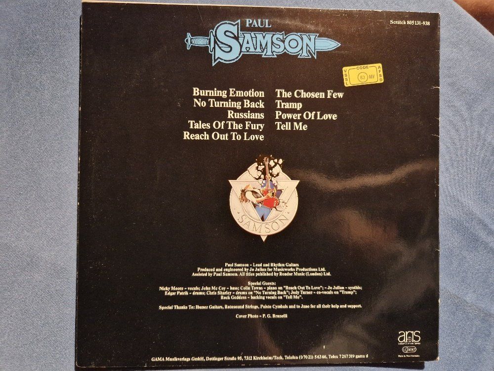 Dischi in vinile: Paul Samson – Joint Forces - Vergriffen! – Usato da Brittnau venduto da Zibu 1