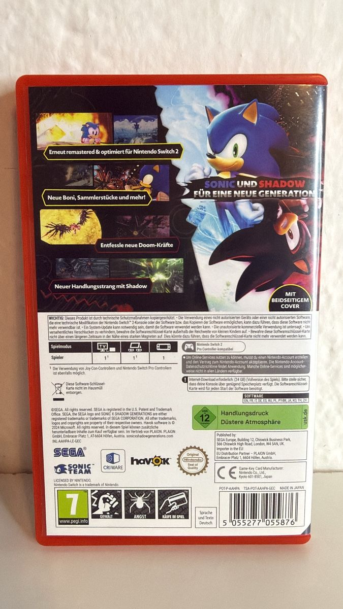 Nintendo Giochi: Sonic X Shadow Generations - Nintendo Switch 2 - TOP! – Usato da Ehrendingen venduto da bubulence 1