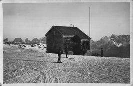 Foto - Karte: Spitzmeilenhütte, Winter, Skifahrer