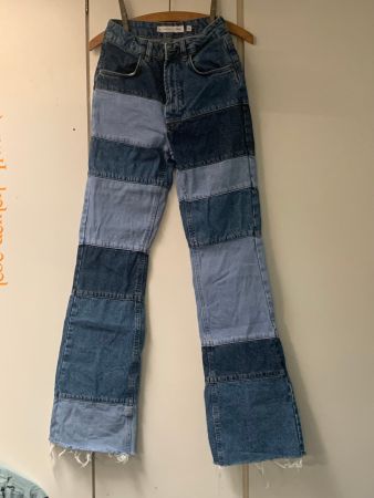 Subdued Patchwork Jeans „Soft Flare“ – Gr. 25 (XS) Y2K Style