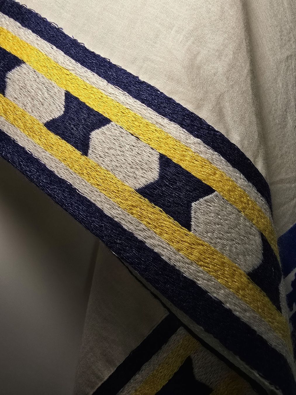 Sonstige Damenmode: Schickes Damen Ponchomit blauem Print, Einheitsgröße – Neu und originalverpackt aus Tecknau von Leni_SecondLove 2