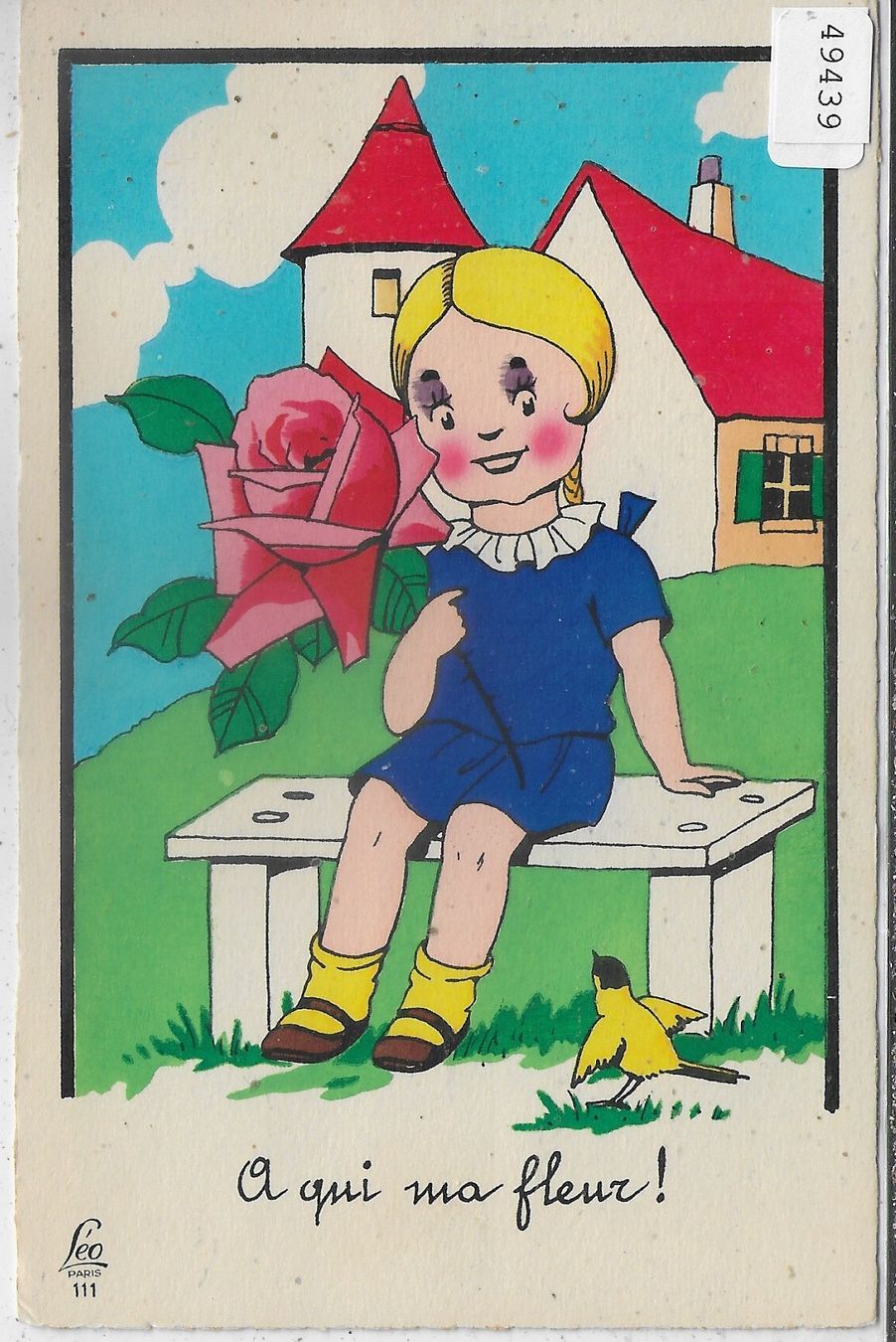 Cartoline postali: Leo Paris 111 - A qui ma fleur! – Usato da Ettingen venduto da Kartenplanet