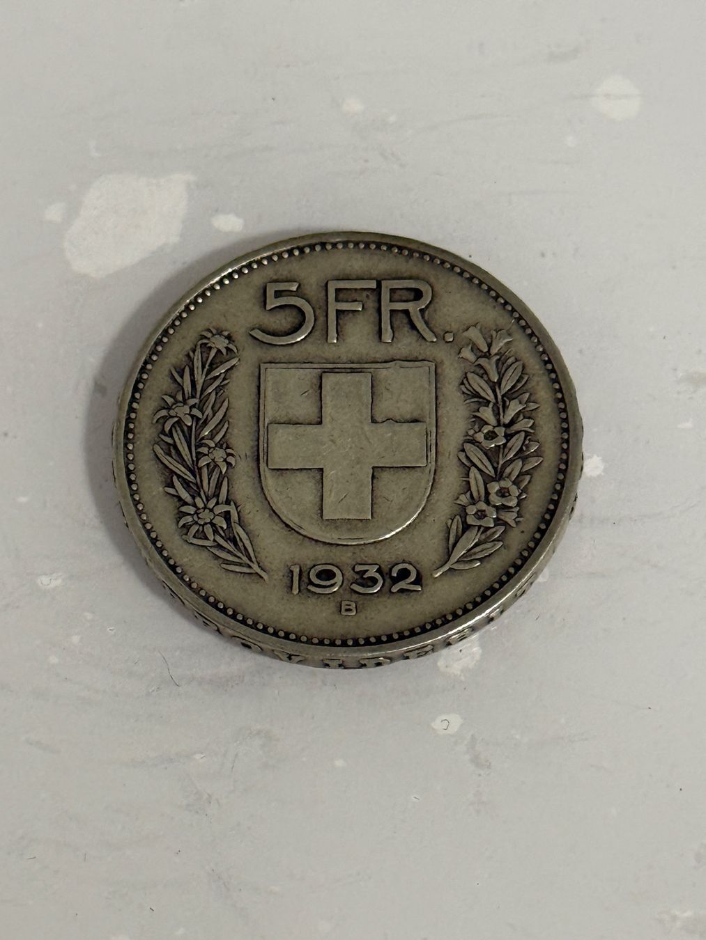 Alle Münzen: 5 Franken 1932  Silber – Gebraucht aus Wallisellen von SWISS_SILVER1 1