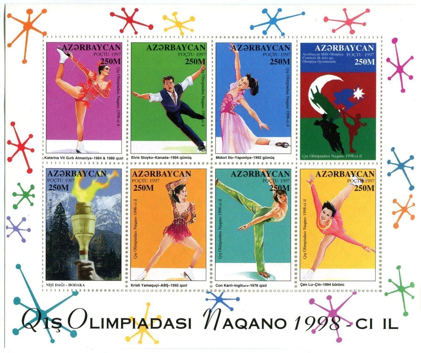 Alle Briefmarken: Block "Eiskunstlauf". Aserbaidschan. – Neu und originalverpackt aus Basel von Butsch5