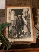 Hans ERNI Litho Gottfried Keller Gravure Gravur 1958 signé