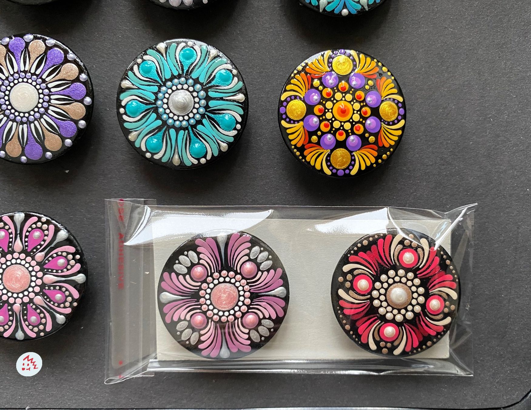 Calamite: 2-er Set Mandala Magnete, Geschenkidee, Deko, Büro – Nuovo e nell'imballaggio originale da Fanas venduto da Omibia 4