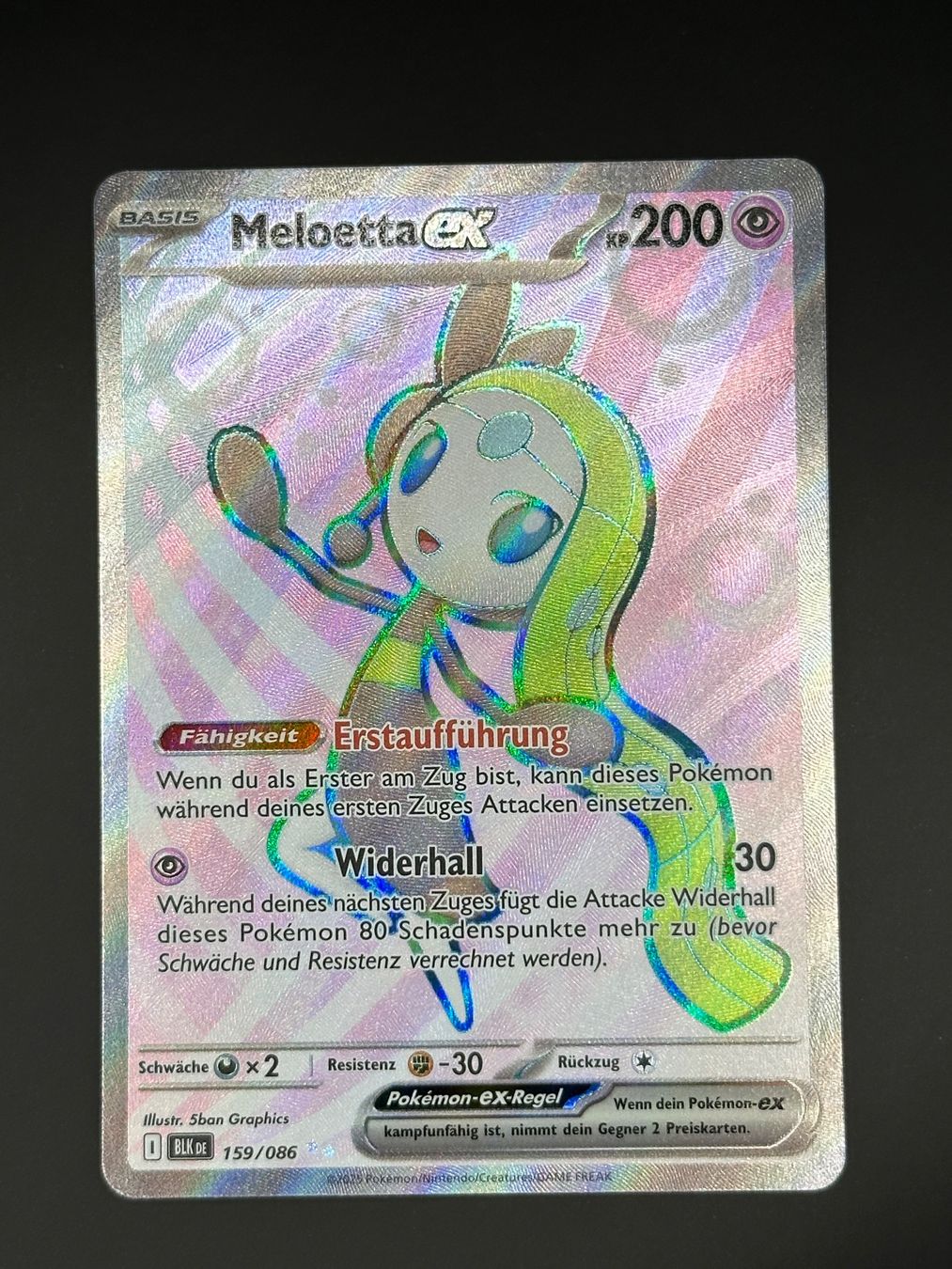 Pokémon Carte collezionabili: Schwarze Blitze - Meloetta ex BLK 159 DE – Nuovo (secondo la descrizione) da Winterthur venduto da MonCards
