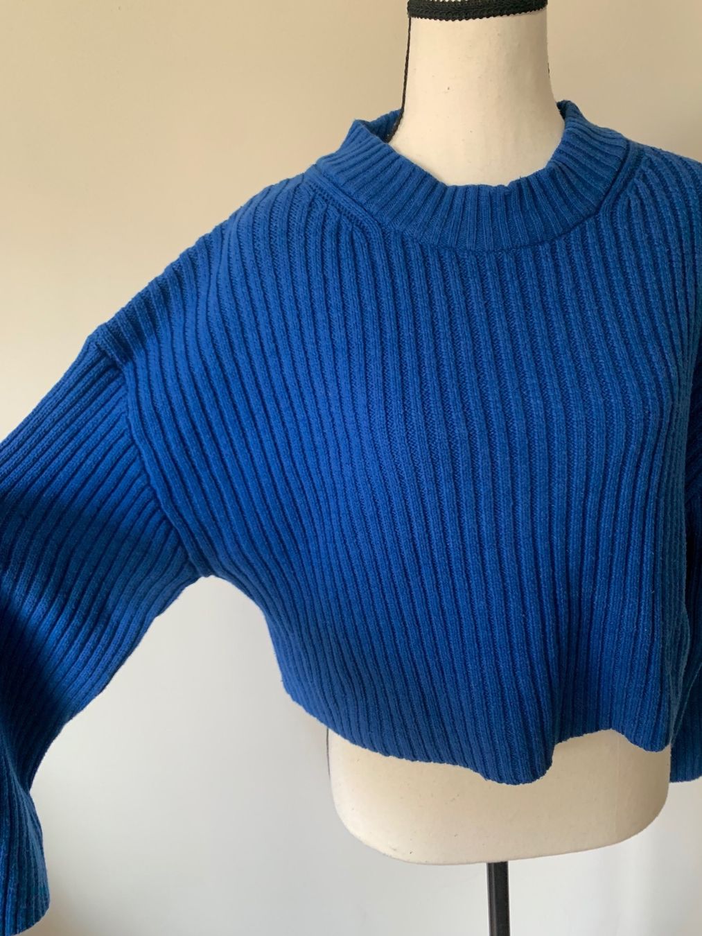 H&M Pullover & Sweatshirts: Kurzer Strickpullover Gr. M oversize, Pullover cropped blau – Neu (gemäss Beschreibung) aus Regensdorf von secondchancefashion 1