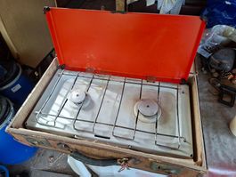 Portabler Camping Gas Kocher 2-flammig