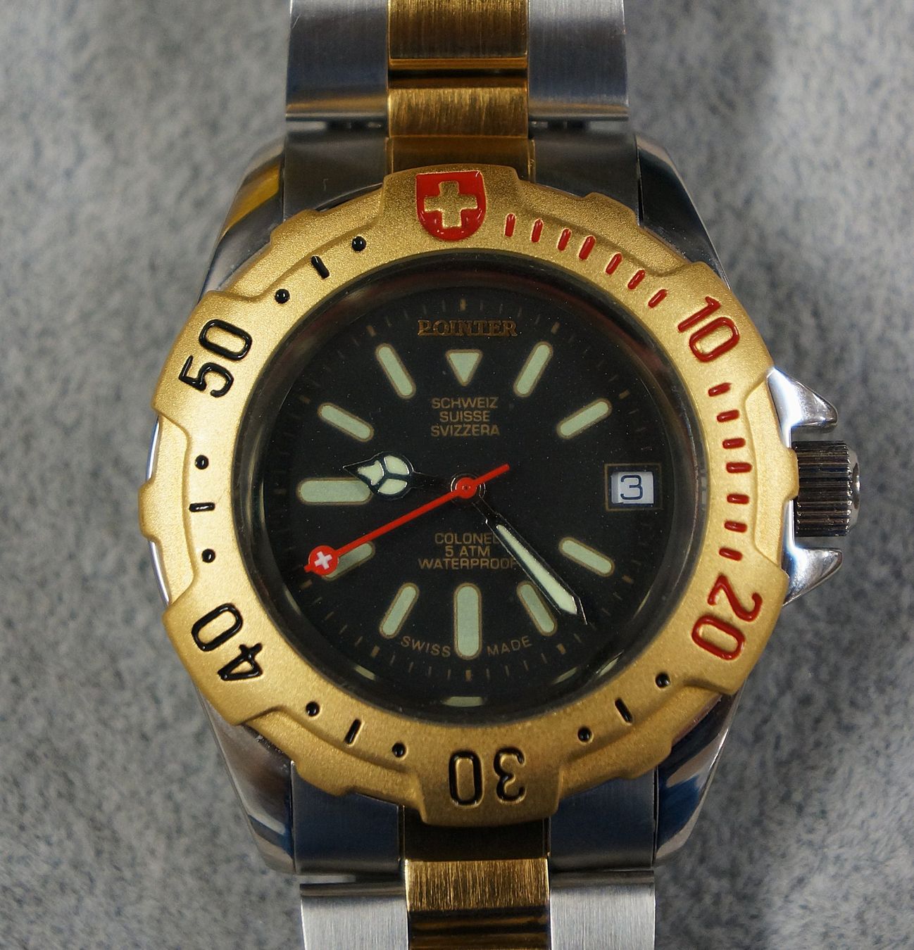 Orologi: Vintage Pointer Swiss Army Uhr 9603 – Usato da Basel venduto da bk_brockibasel 1