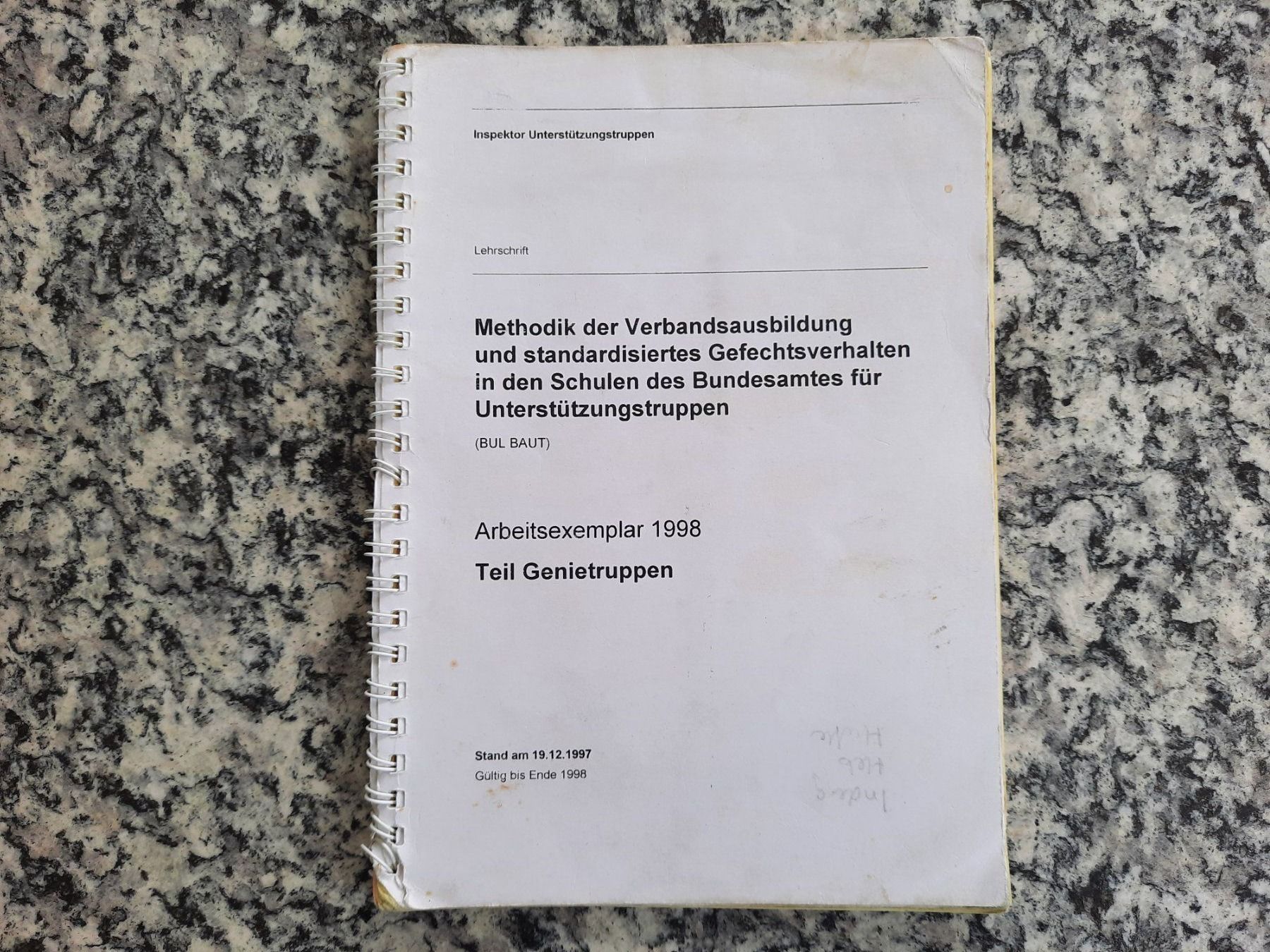 Libri: Methodik der Verbandsausbildung, Teil Genietruppen – Usato da Ruswil venduto da Sammlergeist