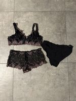 3 pezzi intimo nero/rosa, pizzo taglia 44 La Redoute