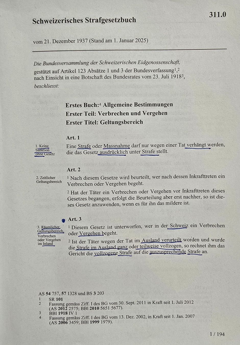 Livres: Schweizerisches Strafgesetzbuch – D'occasion à Zürich par pfo_tjp8 2