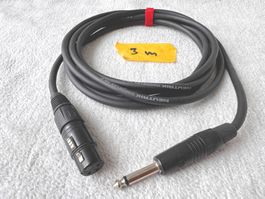 Kabel Cable PRO no227 XLRf - Jack 3m Neutrik