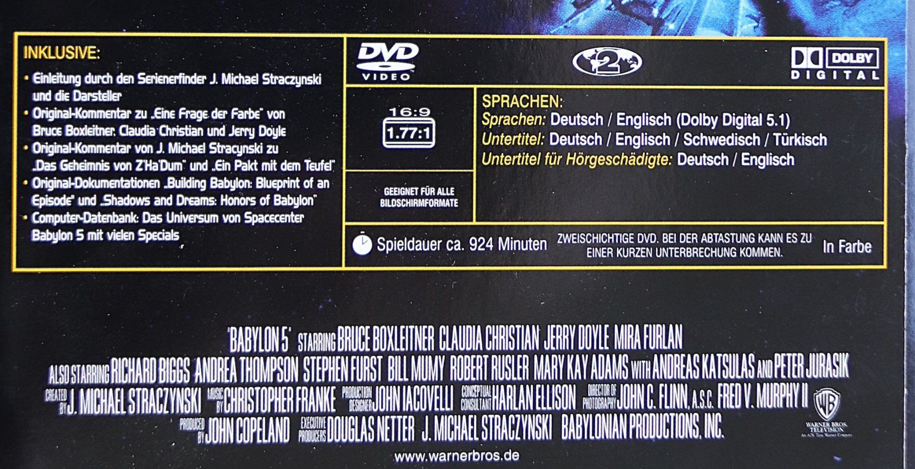 Alle DVDs: Spacecenter Babylon 5 Staffel 2 – Gebraucht aus Glattfelden von Sirax 3