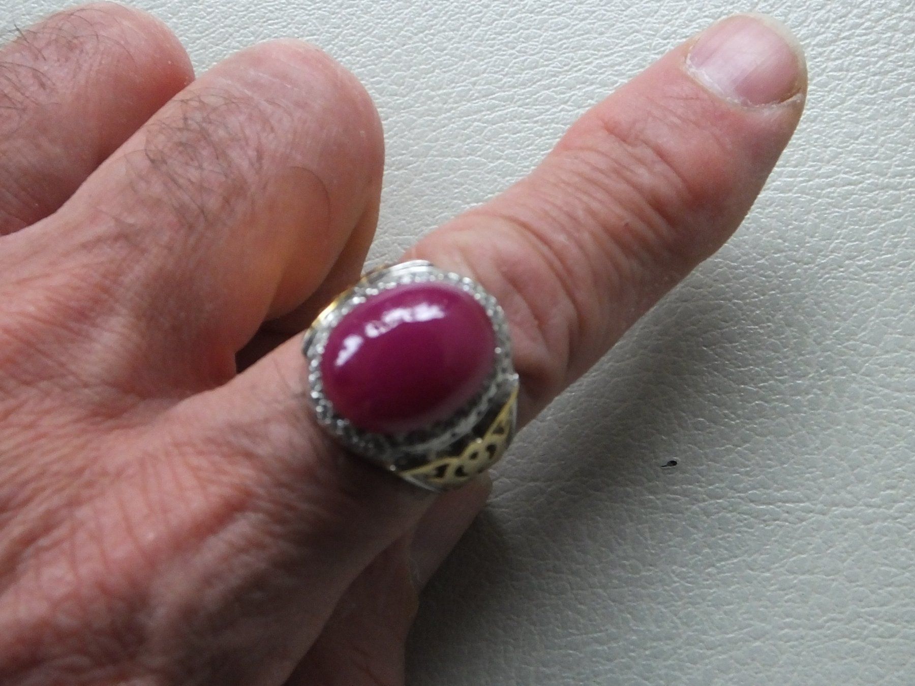 Anelli: Herrenring mit Echtem RUBIN Stein – Usato da Unterentfelden venduto da l654321a 2