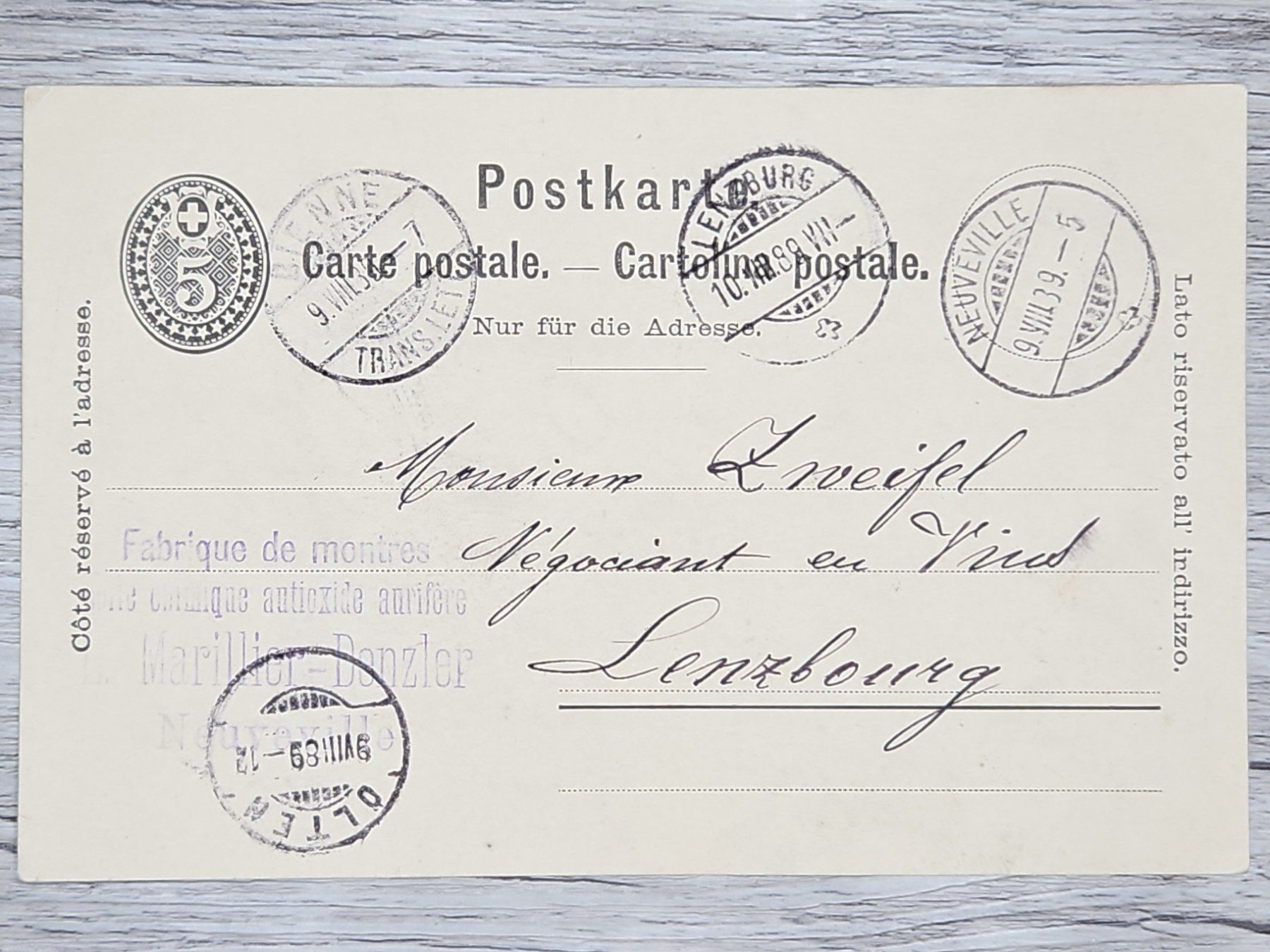 Tutti i francobolli: CL16 Carte Postale + Timbre Suisse 1889 – Usato da Cousset venduto da Patrick_Collections