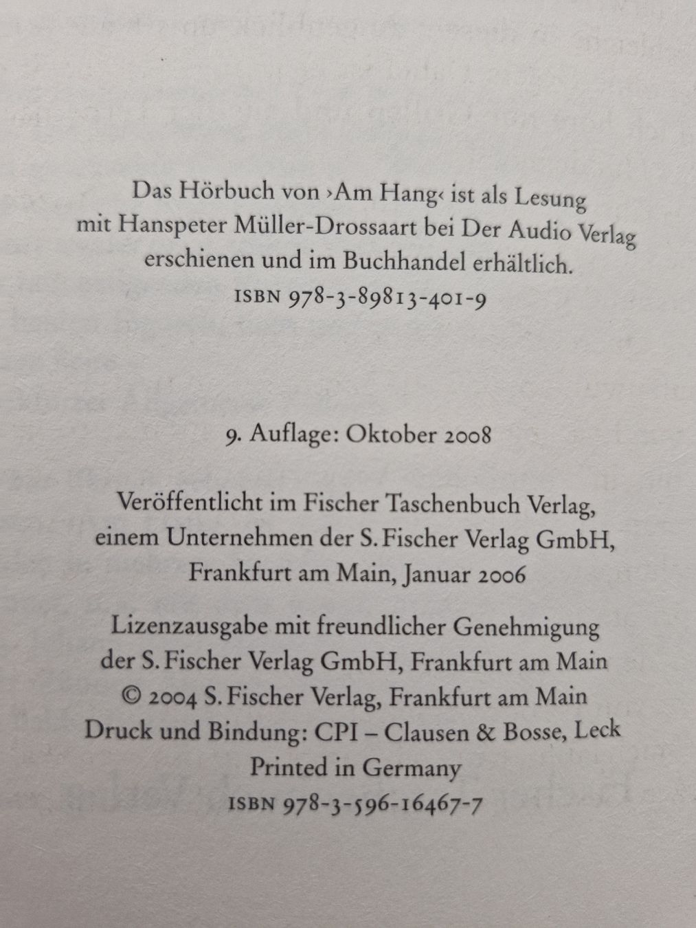 Libri: Markus Werner Am Hang Roman mit markierungen – Usato da Frauenfeld venduto da Kasico 2