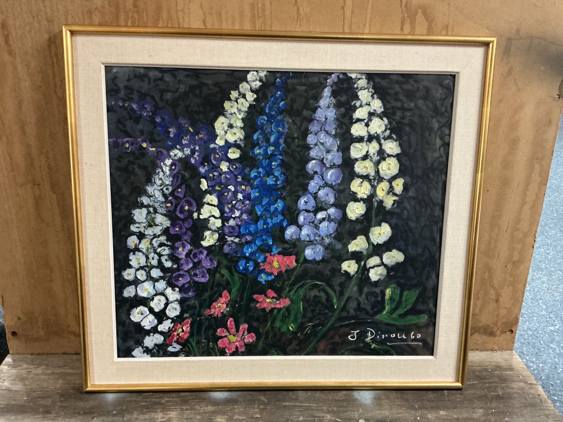 Dipinti: Blumenbild von J. Dinou 60 – Usato da Bern venduto da vielerart