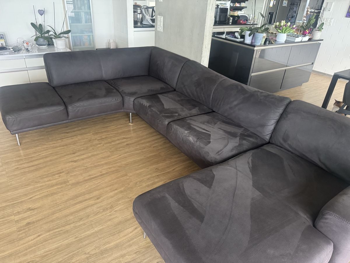 Divani: Grosses Ecksofa, dunkelgraues Microfaser, Top Zustand! – Usato da Schnottwil venduto da Garuso 8