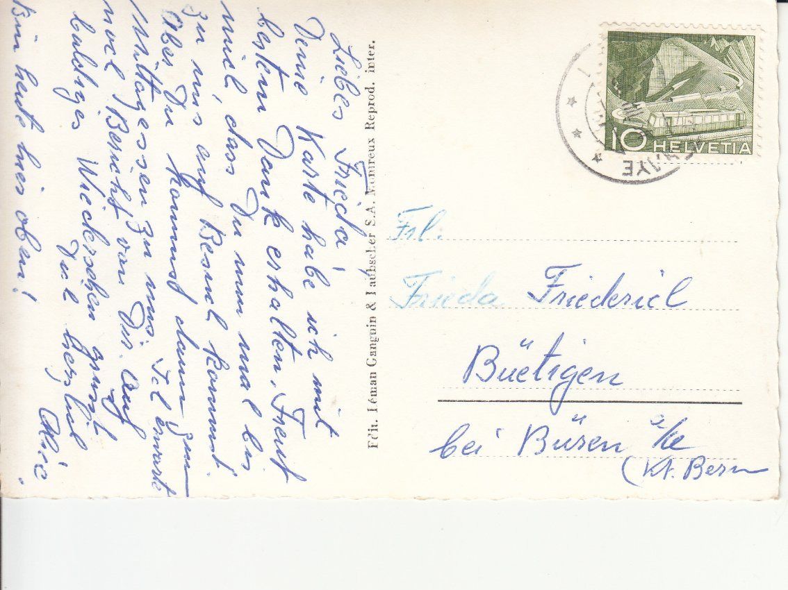 Ansichtskarten: Rochers de Naye Hotel 1954 – Gebraucht aus Bürglen TG von StampGraf 1