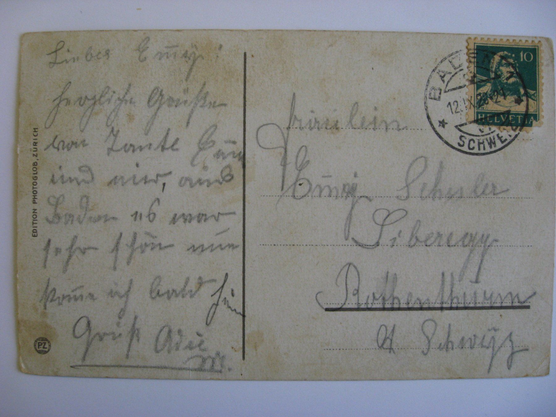 Cartoline postali: AK  Ennet - Baden – Usato da Gundetswil venduto da Egro100 1