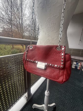NEW - Zadig & Voltaire Red Studdet Chain Bag