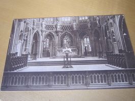 Schöne Postkarte LIEGE Kirchen innenseite