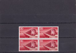 Schweiz 1947 100 Jahre Eisenbahnen: Nr. 279 Pf., Viererblock