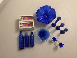 seltenes Décor-Set - für BLAU-LIEBHABER-(IN) -Hingucker-